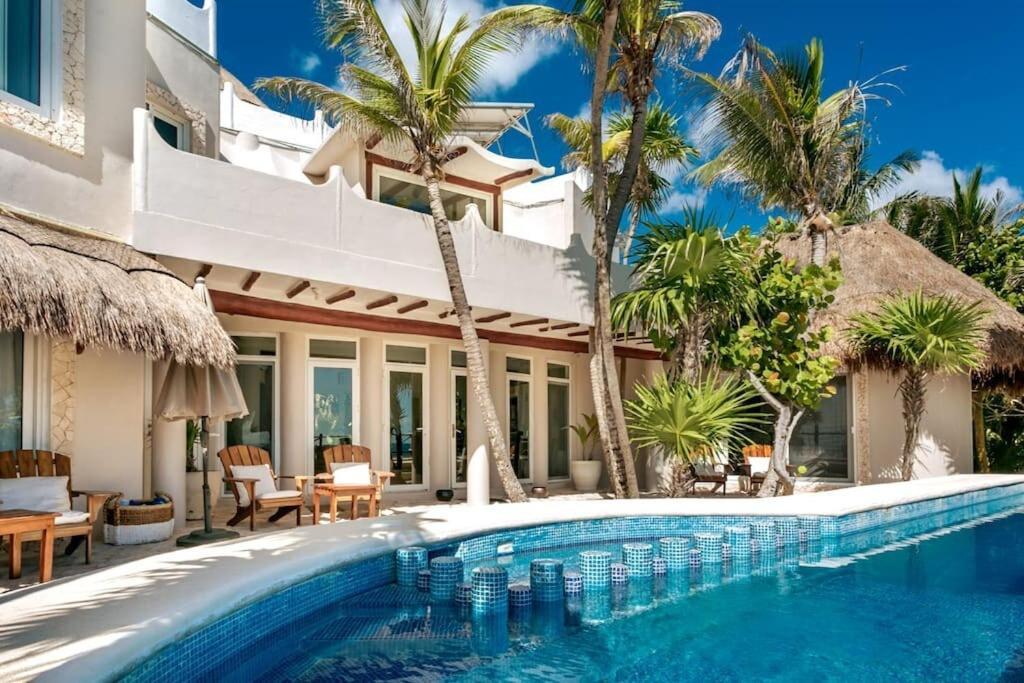 Luxury 5-Br Beachfront Home In Tulum Casa Sofia Gato Екстер'єр фото