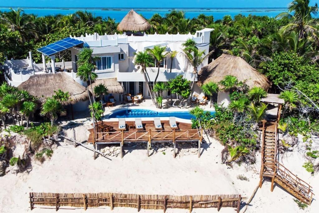 Luxury 5-Br Beachfront Home In Tulum Casa Sofia Gato Екстер'єр фото