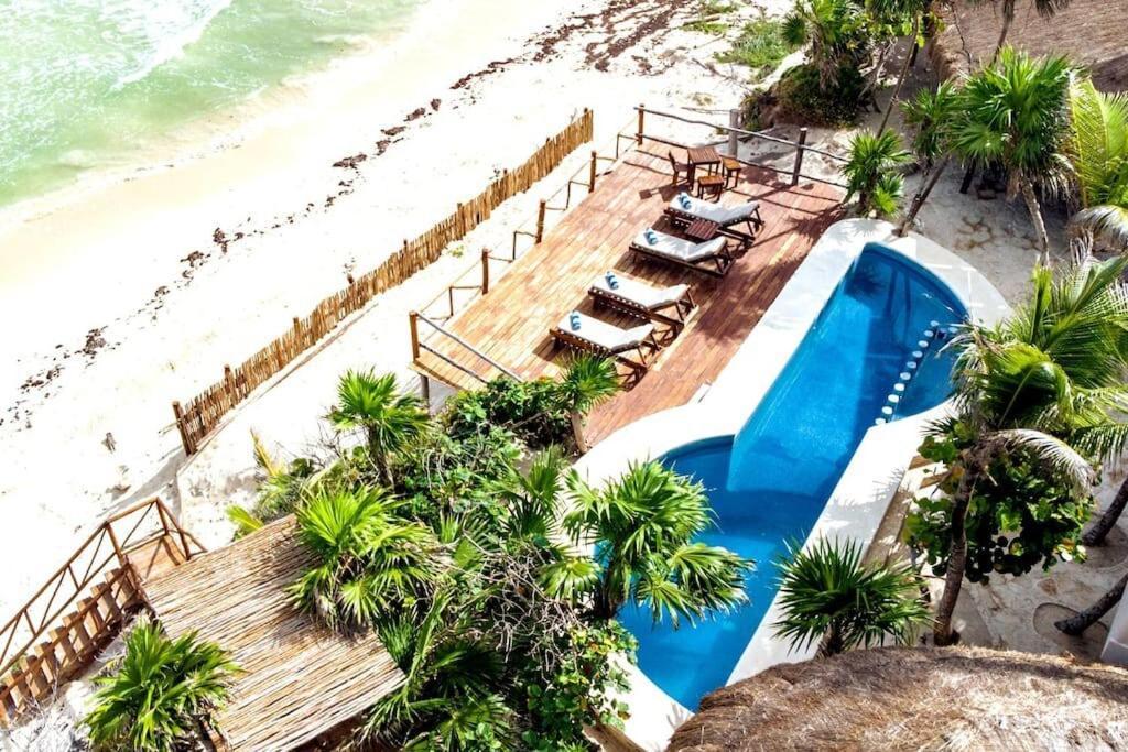 Luxury 5-Br Beachfront Home In Tulum Casa Sofia Gato Екстер'єр фото